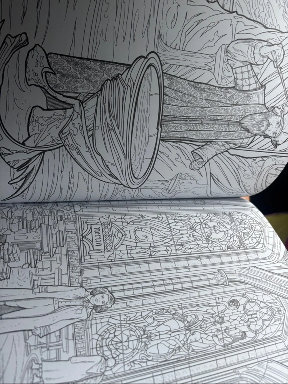 Hogwarts Legacy Official Coloring Book - White & Gold Accents